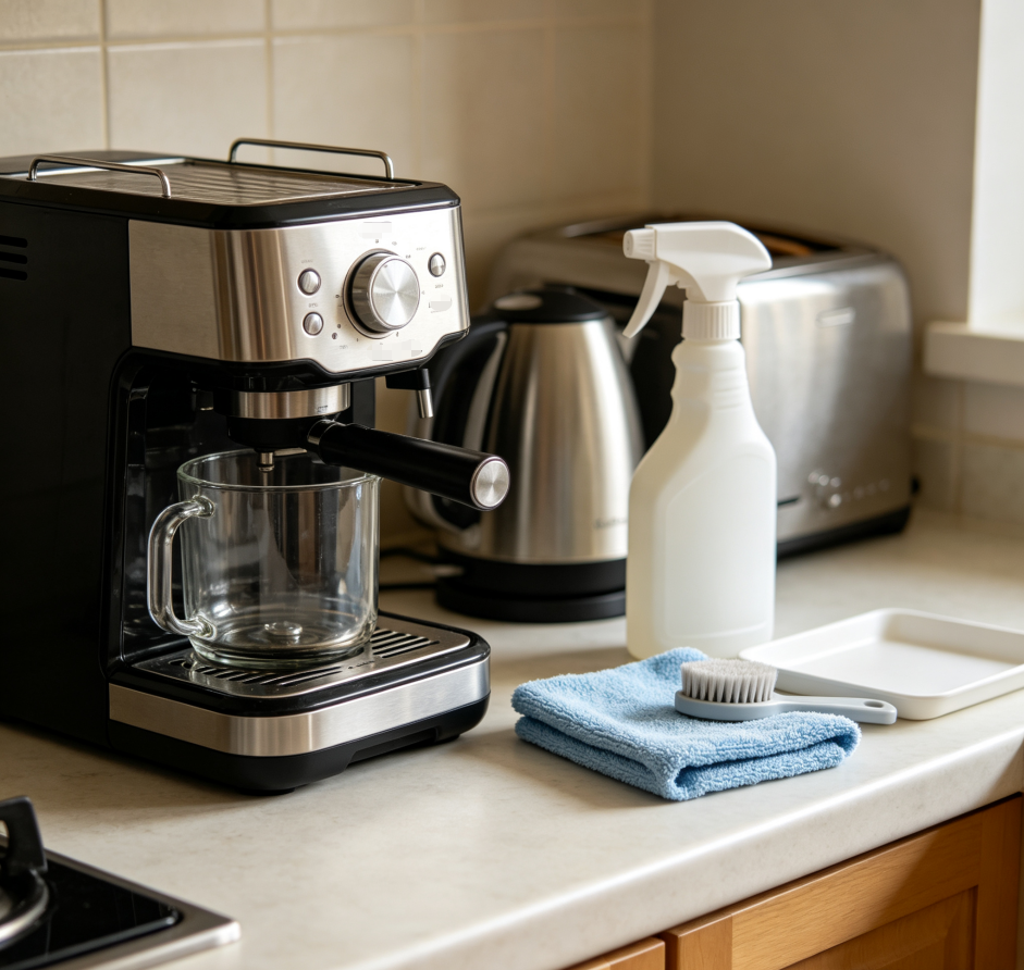 Polishing of kitchen faucets and hardware