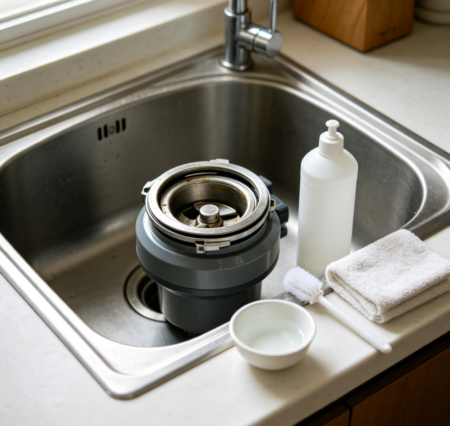 Cleaning of garbage disposal grinding chambers