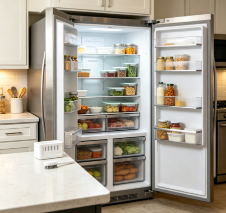 Refrigerator deep deodorization and organization