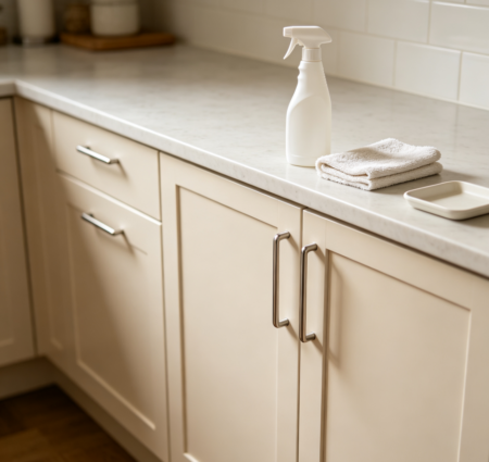 Maintenance and cleaning of cabinet doors and handles